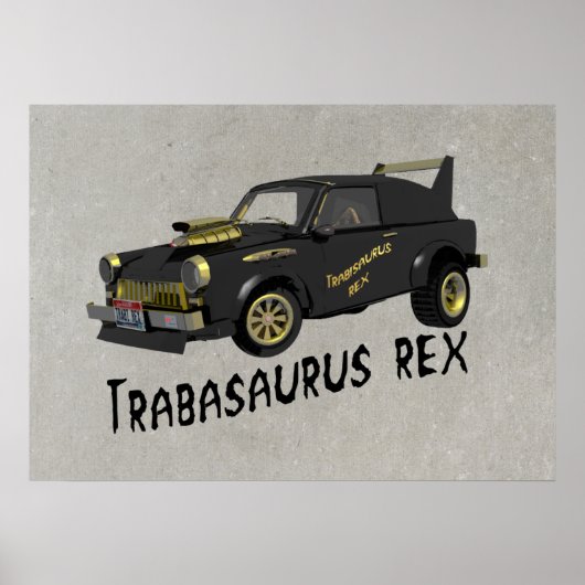 Aangepast Oost-Duitse trabant Poster (Voorkant)