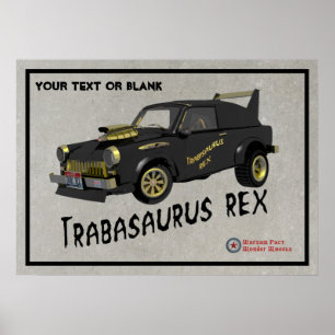 Aangepast Oost-Duitse trabant Poster
