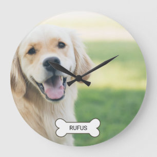 Aangepast op maat gemaakte foto en naam grote klok