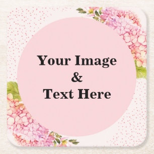 Aangepast op maat - uw eigen foto Wooden Square P Vierkante Kartonnen Onderzetter