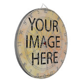 Aangepast op maat voor uw eigen foto- en tekstopva dartbord (Voorkant Links)