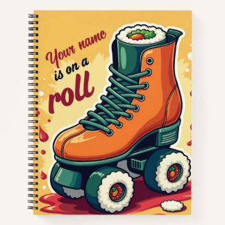 Aangepast “Op rolletjes” Sushi-ontwerp Notitieboek