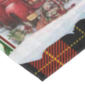 Aangepast op uw feestdag, vrolijk, kerstmis tafelkleed (Gekanteld)