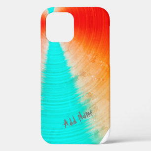 Aangepast, Oranje, Abstract, gestreept patroon iPhone 12 Pro Hoesje