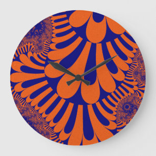 Aangepast Oranje blauw lenskapje met grote ronde w Klok
