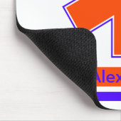 Aangepast Oranje en blauw levensbegin Muismat (Hoek)