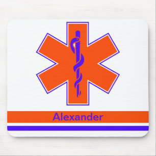 Aangepast Oranje en blauw levensbegin Muismat