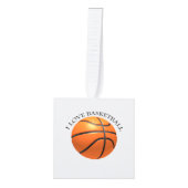 Aangepast oranje en zwart leder basketbal ornament (Voorkant)