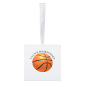 Aangepast oranje en zwart leder basketbal ornament (Rechts)
