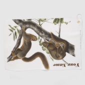 Aangepast Oranje vierkant Golfhanddoek (Horizontaal)