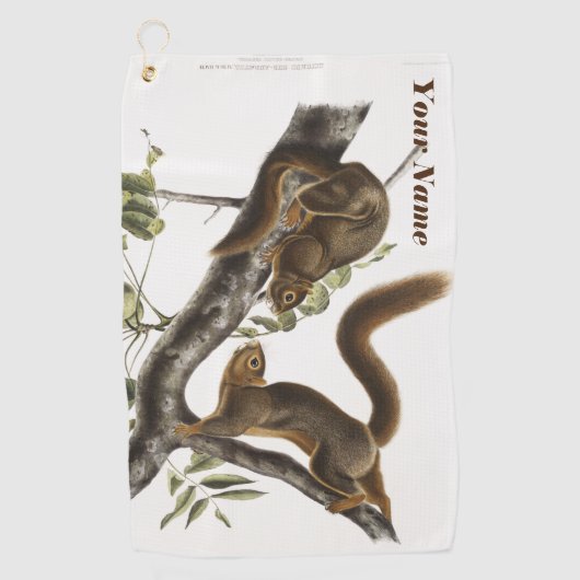 Aangepast Oranje vierkant Golfhanddoek (Voorkant)