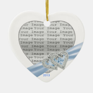 Aangepast Ornament Ice Blue Ribbon