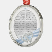 Aangepast Ornament Ice Blue Ribbon (Links)