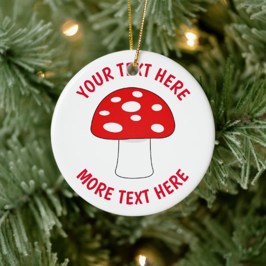 Aangepast ornament met een schattige rode paddenst (Boom)