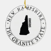 Aangepast Ornament New Hampshire (Achterkant)
