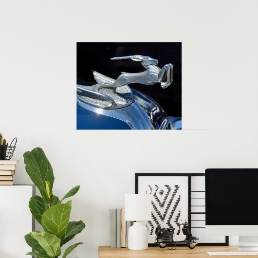 Aangepast ornament van het oude motorkap poster (Thuiskantoor)