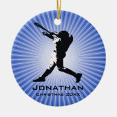 Aangepast Ornament voor Baseball Player (Voorkant)