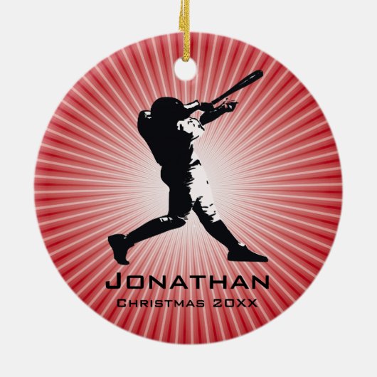 Aangepast Ornament voor Baseball Player (Achterkant)