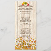 Aangepast  oud huwelijksprogramma met hout programma (Achterkant)