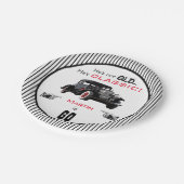 Aangepast ouderdom niet oud maar klassieke laffie papieren bordje (Gekanteld)