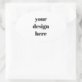 Aangepast Ovale Sticker (Tas)