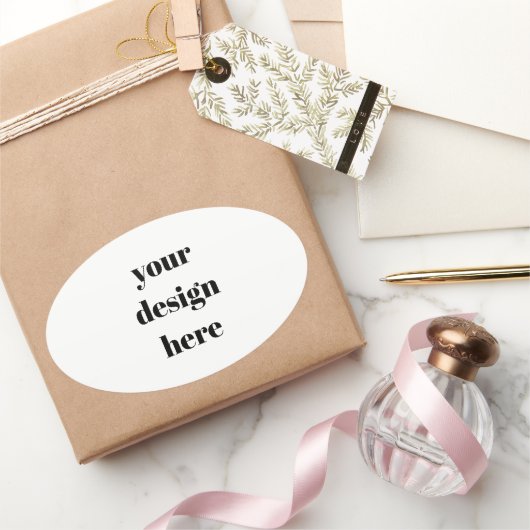 Aangepast Ovale Sticker (Geschenken)