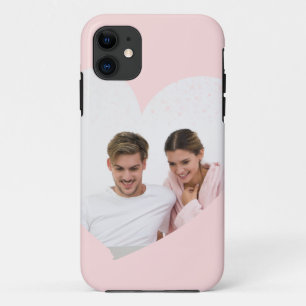 Aangepast paar foto-hoofdscherm Blush roze iPhone 11 Hoesje