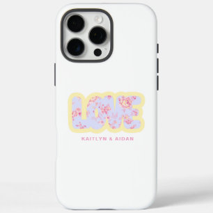 Aangepast paar iPhone 16 Pro Hoesje met LOVE Desig