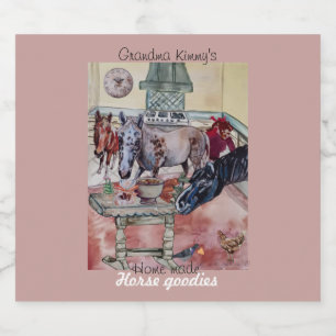 Aangepast paard goodies label bier etiket