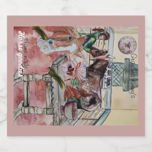 Aangepast paard goodies label bier etiket (Enkel label)