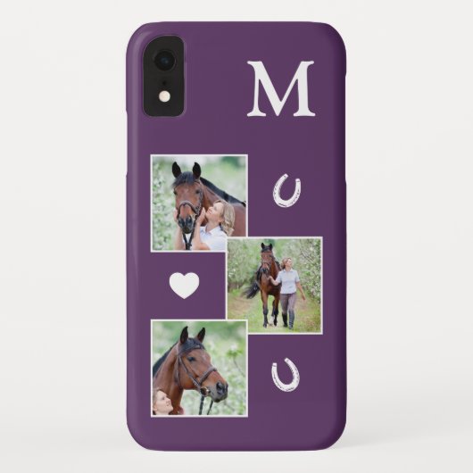 Aangepast paardenfotocollage paard Case-Mate iPhone case (Achterkant)