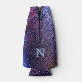 Aangepast Paars glitter Flesjeskoeler (Achterkant)