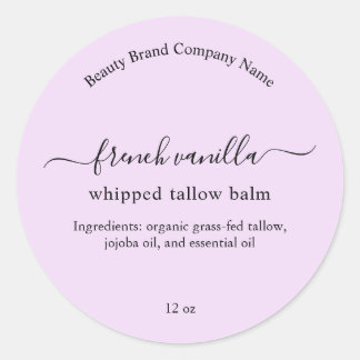 Aangepast Paars Lavendel Minimalistisch Eenvoudige Ronde Sticker