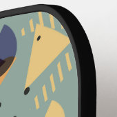 Aangepast Paars seafoam Blauwgroen Blauw Oranje Mo Pickleball Paddle (Links Detail)