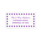 Aangepast Paars ventilator Lijst Etiket (Voorkant)