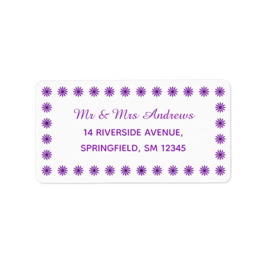 Aangepast Paars ventilator Lijst Etiket (Voorkant)