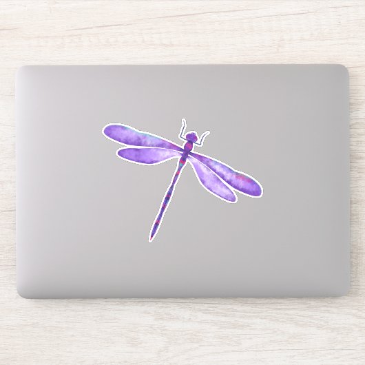 Aangepast Paarse dragonfly - Vinylsticker knippen Sticker (Computer)