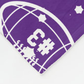 Aangepast Paarse en witte Football Pattern Fleece Deken (Hoek)