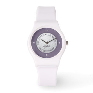 Aangepast Paarse grafische kaart met Golf-band Gol Horloge
