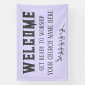 Aangepast Paarse kleerkerk Spandoek (Verticaal)