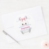 Aangepast - paasbunny ronde sticker (Envelop)