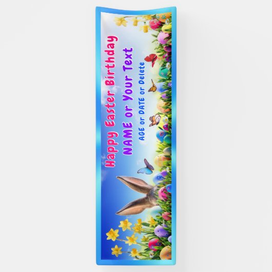 Aangepast paasdag feestdagen, paastijd spandoek (Verticaal)