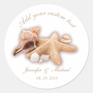 Aangepast paashells batering bruiloft ronde sticker