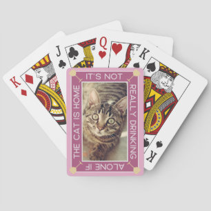 Aangepast pakket Financiering Drink met de kat Pokerkaarten