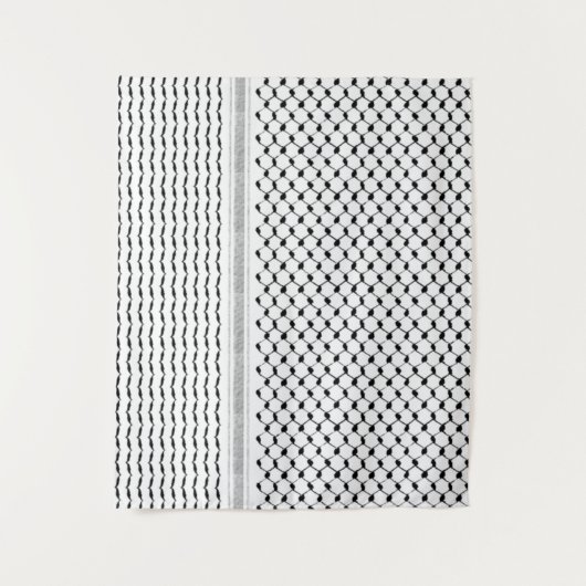 Aangepast Palestijns Kufiya-model Wandkleed (Voorkant)