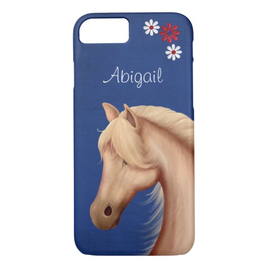 Aangepast Palomino Horse iPhone 7 Hoesje (Achterkant)