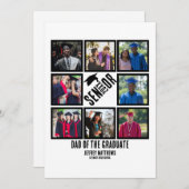 Aangepast pap van de senior afstuderen 8 fotocolla feestdagenkaart (Voorkant / Achterkant)