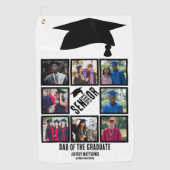 Aangepast pap van de senior afstuderen 8 fotocolla golfhanddoek (Voorkant)