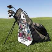 Aangepast pap van de senior afstuderen 8 fotocolla golfhanddoek (Groen)