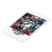 Aangepast pap van de senior afstuderen 8 fotocolla magneet (Linkerzijde)